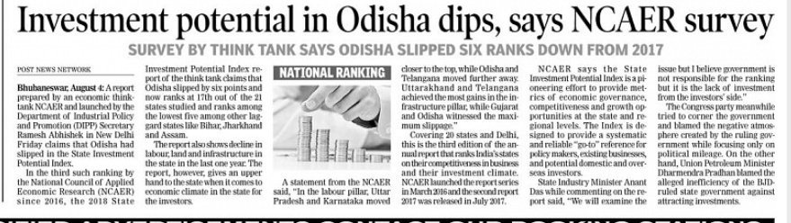 shishirgamang's tweet photo. If #BestAdminstrator & #No1CM @Naveen_Odisha 's #WorkSpeaks then why #Odisha slipped 6 ranks to 21st position among Indian States. It's time to engage another private agency & get an award 🤣 @BJP4India @BJP4Odisha @jualoram @ArunSinghbjp @AcharyaPitamba1 @CSSunitaM @Sujata_Padhy https://t.co/brKwbqEVzR
