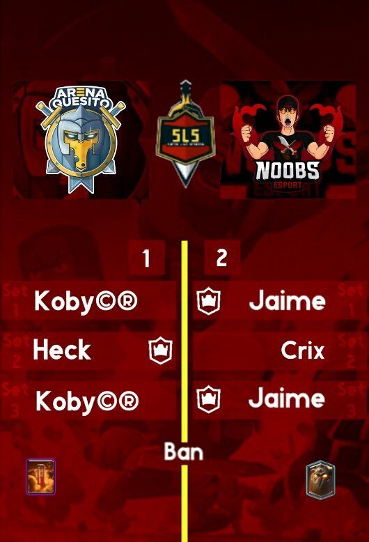 Ronda 1
Primer Partido De La SLS🏆
<a href="/ArenaQuesitoGG/">Arena Quesito</a> Vs <a href="/NoobsEsports_CR/">Noobs eSports®</a> 
Gran Partido Buen Nivel De Jugadores. 
2-1 🙌Victoria Para <a href="/NoobsEsports_CR/">Noobs eSports®</a>