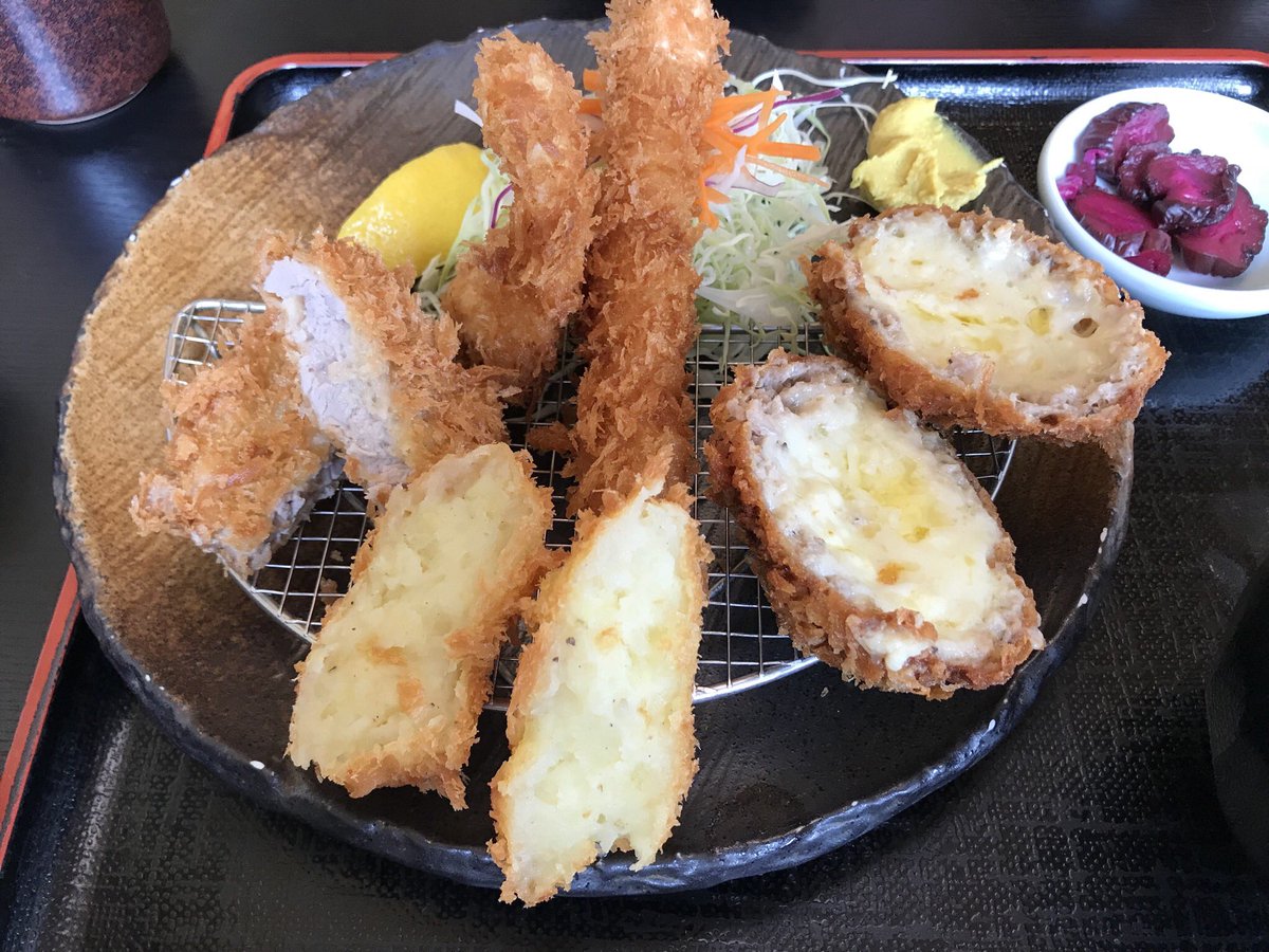 ごしょう 喜多蔵 ひばり 一口ヒレ チーズメンチ コロッケ エビ 1 180円 苫小牧にあるとんかつの名店 おすすめはチーズメンチで トロトロチーズにジューシーなメンチカツは相性バツグンです ライスと味噌汁のみ1杯までおかわりできます