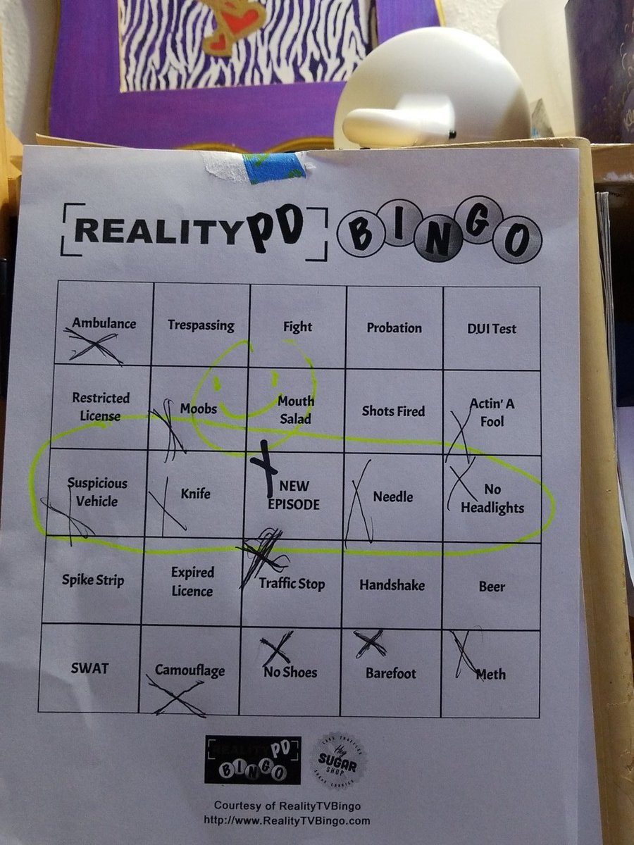 sunflowergrl68's tweet photo. #LivePD #LivePDNation #RealityPDBingo BINGO! https://t.co/l3e8mcHxhT