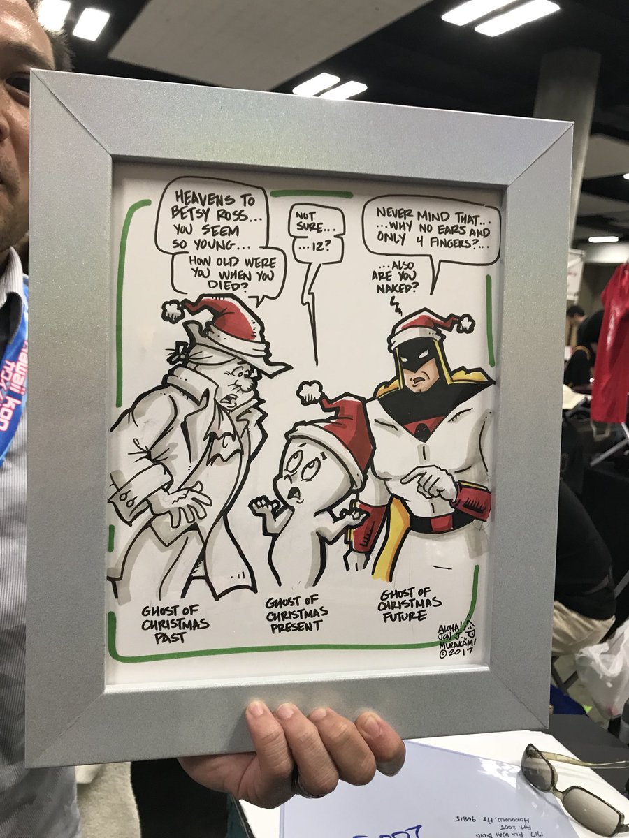 TRINIGRAFX's tweet photo. Check out the collab silent auction pieces with our custom frames and art by @jonjmurakami ! Closes at 8pm tonight @ComicConHNL https://t.co/wp5HmGIUsB