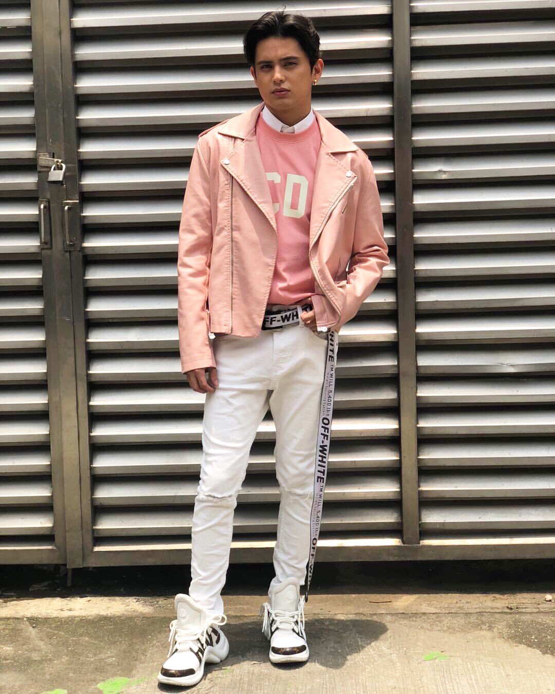 ✵ bungisngis naddie ✵ on X: james reid is man enough to wear a pink shirt,  pink jacket, and lv archlight sneakers. #JamesReidOnASAPAgostoMoTo   / X