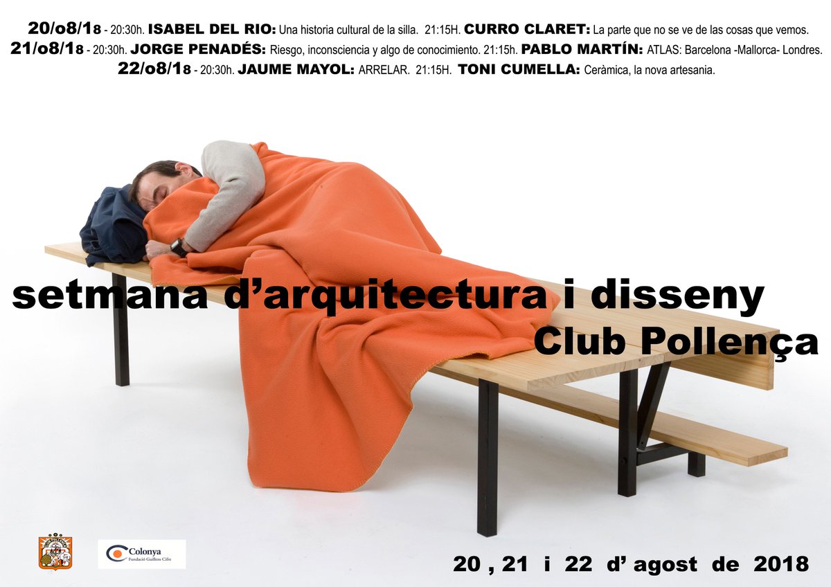 Dema comença  la V edició de la Setmana d'Arquitectura i Disseny Club Pollença, tendrà lloc els dies 20, 21 i 22 d'agost!
No vos ho podeu perdre!
#disseny #design #arquitectura #clubpollença #pollença #mallorca #estiu #summer