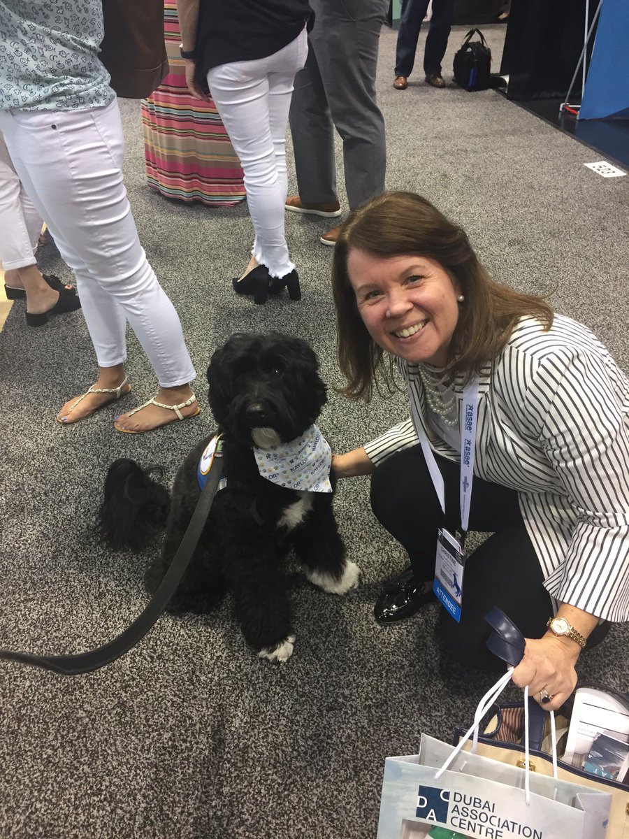 Simplycfrey's tweet photo. Relax and recharge at the Naylor booth with Luna! Naylor will make a $5 donation to #ctcorps for every pic posted with one of their pups! #ASAE18 🐶 https://t.co/3igQh9b991