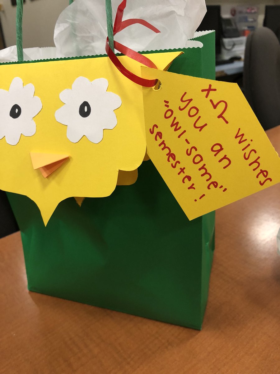 Thanks for the start of the year treats <a href="/ChiOmega_UNCC/">Chi Omega</a>! They are soooooo yummy!! And the owl face and tag is a “hoot!”