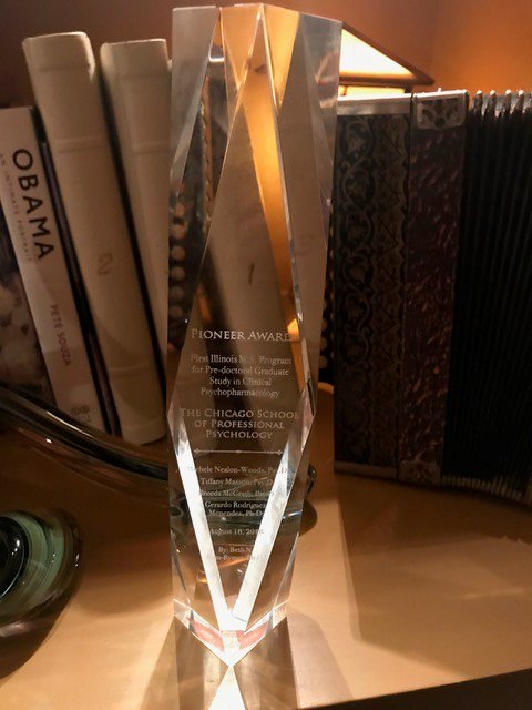 TMassonPsyD's tweet photo. M.S. Clinical Psychopharmacology Program-  Online Campus @TCSPP- received Pioneer Award from Dr. Beth Rom-Rymer @docbnrr .  We are so proud of our faculty and students who are leading the nation in prescription privileges for psychologists.  #TCSPP @GradPsychology https://t.co/bhfhGMop4K