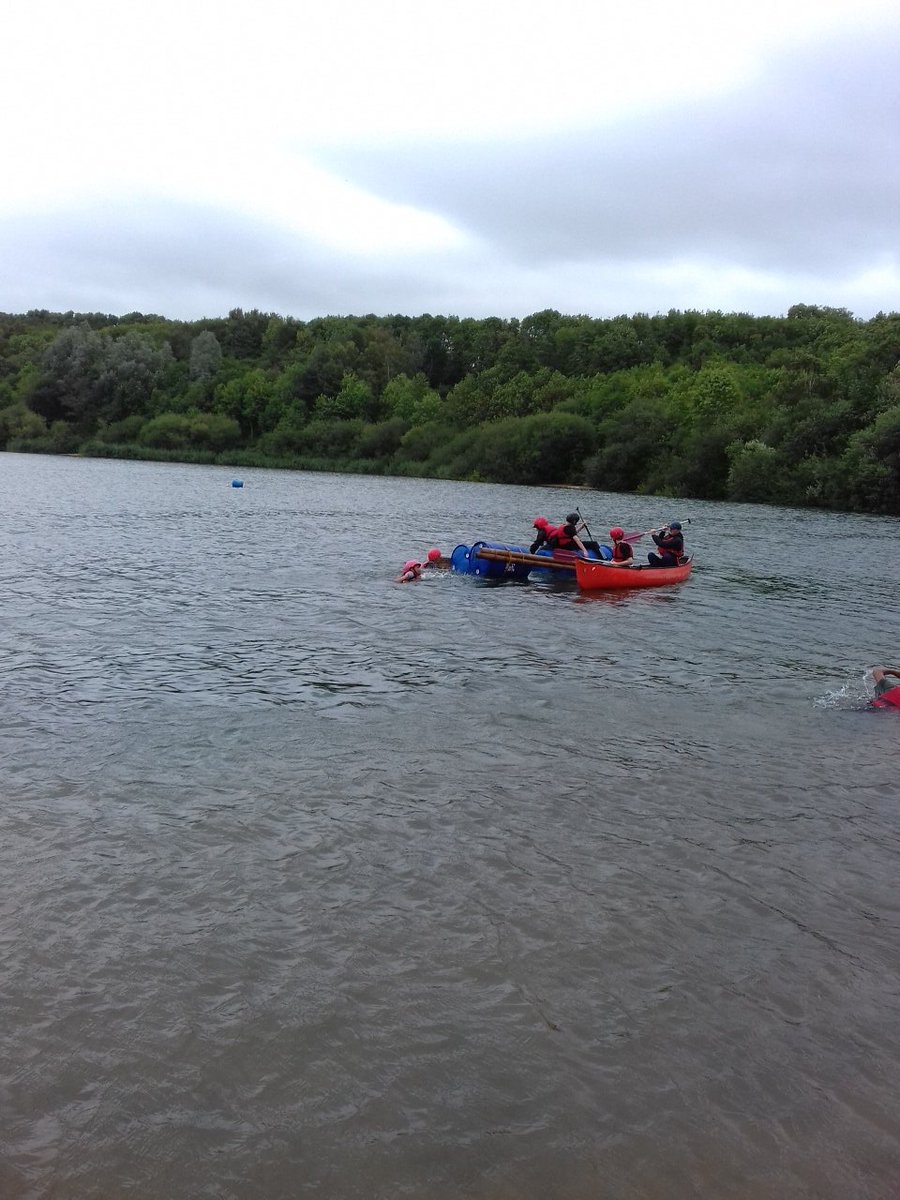 BYmcans's tweet photo. "You are spending more time in the water than my paddle" 😂 but both rafts are a float, Success! The young people are having an amazing day here! @ymcans #ymcago! #gogogo #sundayfunday #youthwork https://t.co/2c3Db12d8R