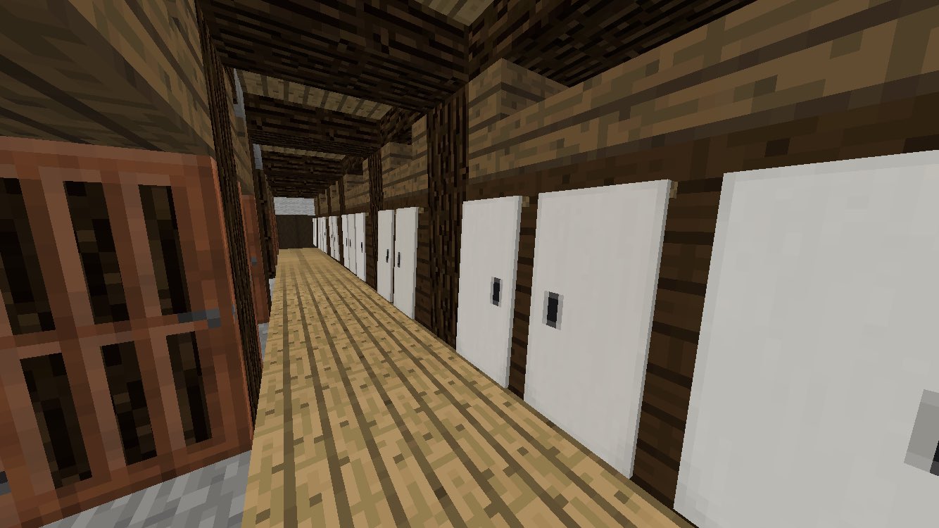 竹和 マイクラ和風建築 在 Twitter 上 住宅 が完成しました 前回 アドバイスがありましたドアを旗に変更し 襖 ふすま を表現してみました W 内装は一階を 集会場 二階を 宿舎 にしています W 和風建築 マインクラフトpe T Co
