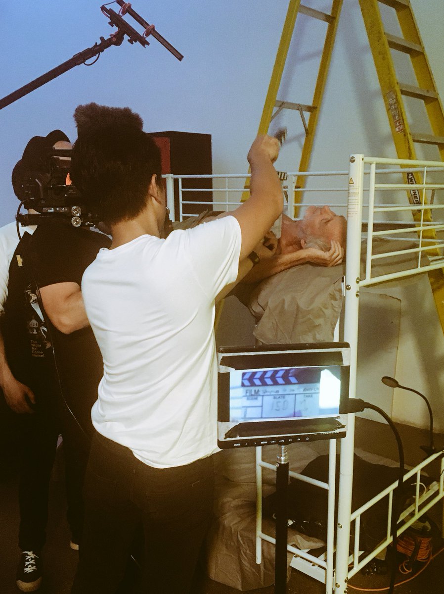 Mack_JEM's tweet photo. Great weekend filming in Shoreditch for #SleeplessInSantaMonica Most improvisation I’ve done all year. Good luck to the editor... #ratheryouthanme #moviemagic #shortfilm #actingup #comedy #3hander #CuttingEdge #cuttingroomfloor https://t.co/m3VkY9Gbdc