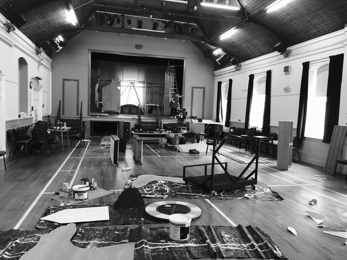 CUDOS2's tweet image. SPAMALOT Set Build - Day 2. #UneGrandeLapin #CUDOS #Somerset #amdram #elderberries