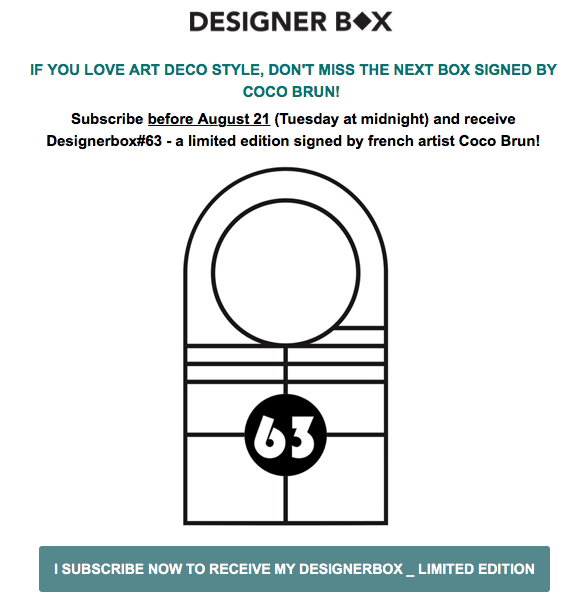 ForgetMeNotCoco's tweet image. proud to have been picked for the next designer box #septemberissue #designerbox #parisdesignweek #cocobrun #design #module #pattern
&amp;gt; designerbox.com/en/12-s-abonner