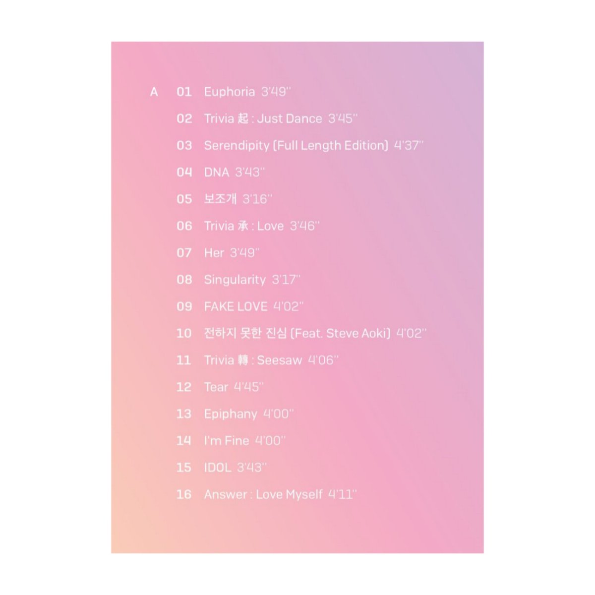 ilsansqueen's tweet photo. Love Yourself: Answer tracklist, a theory https://t.co/AyQqbNZIc1