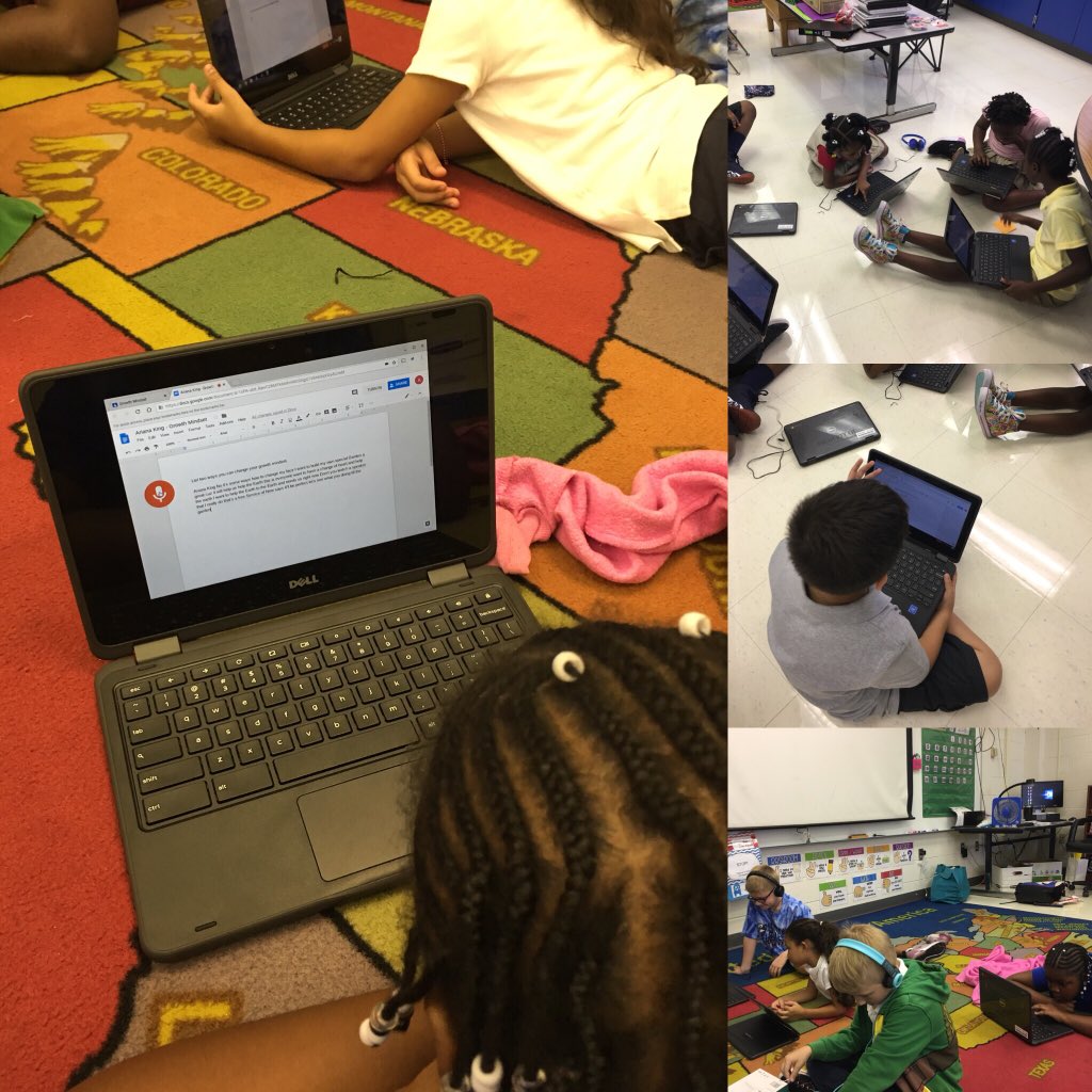 MsHarmes's tweet photo. Learning how to be a digital citizen and using google classroom to answer a reading response. #trailblazers @PoincianaStem @PBCtrailblazers https://t.co/Xef5av5oGY