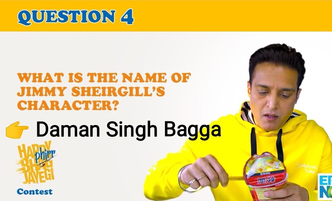 vishalmalavya's tweet photo. @MyInfoDay1 @HPBJTheFilm @ErosNow @sonakshisinha @DianaPenty @jimmysheirgill @jassi1gill Ans :4). ๐
๐ DAMAN SINGH BAGGA
@rk_singh201030
@Me_Pran
@ar_oo7
@mit_vira50
@RRasyani
@iamadilkhanz
#HappyContest
#HappyPhirrBhagJayegi
#Me2Movies https://t.co/3IePZVVs0a