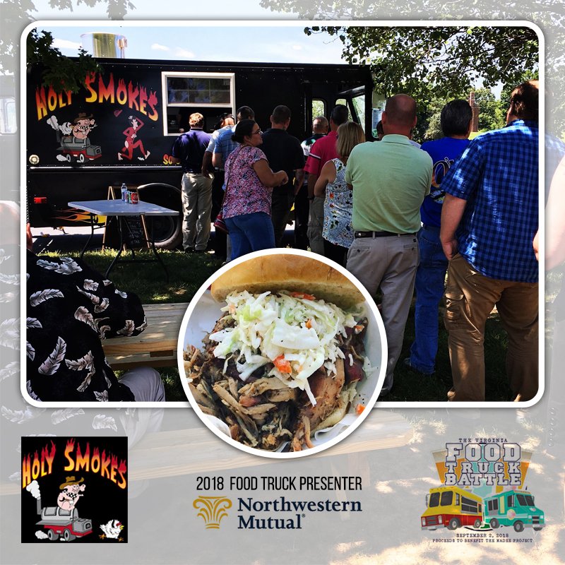 Their meals are worth the wait! Holy Smokes is competing in the 4th Annual #VAFoodTruckBattle!