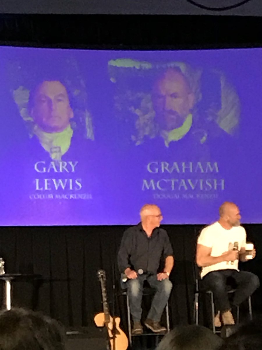 Jrunkle3's tweet photo. @grahammctavish and Gary Lewis where are the kilts?! #outlanderNJ  #Outlander #colum #dougal #clanmackenzie https://t.co/f9Egi4cfZH