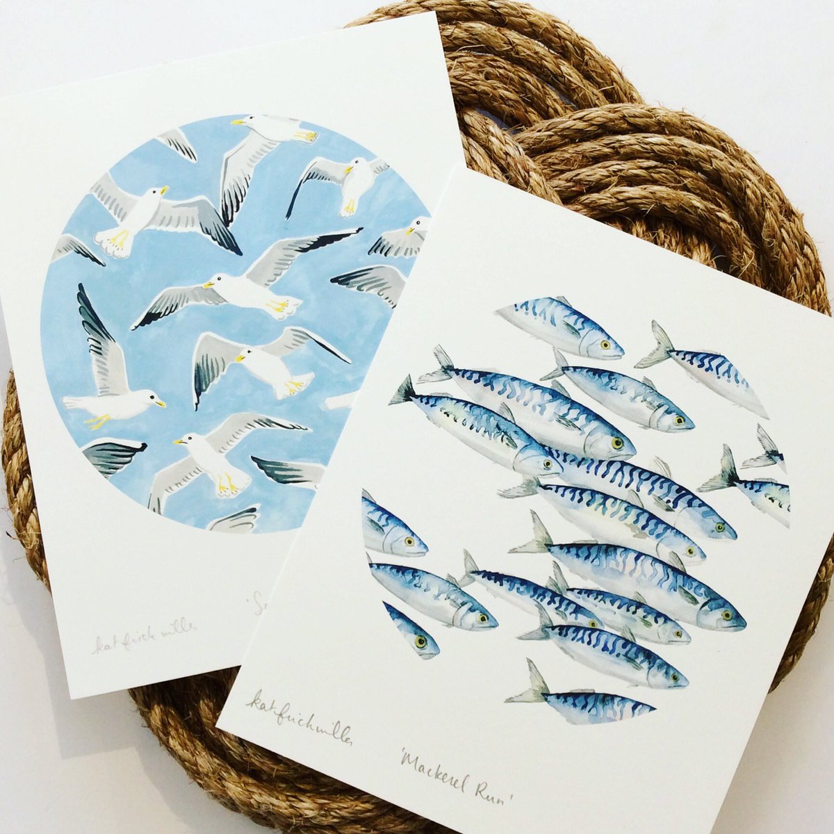 Land, air or sea we think local artist <a href="/katfrickmiller/">Kat Frick Miller</a> captures the beauty of the province in such a wonderful way!! 🐟🐟🐟 #eastcoaststyle