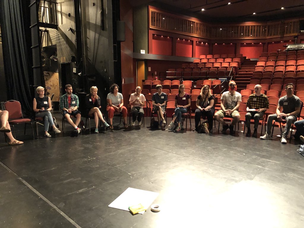 DirectorsLabCHI's tweet image. Day 1: We are very excited to welcome our amazing directors to the @VictoryGardens. Can’t wait to start discussing this year’s theme #allartispolitical