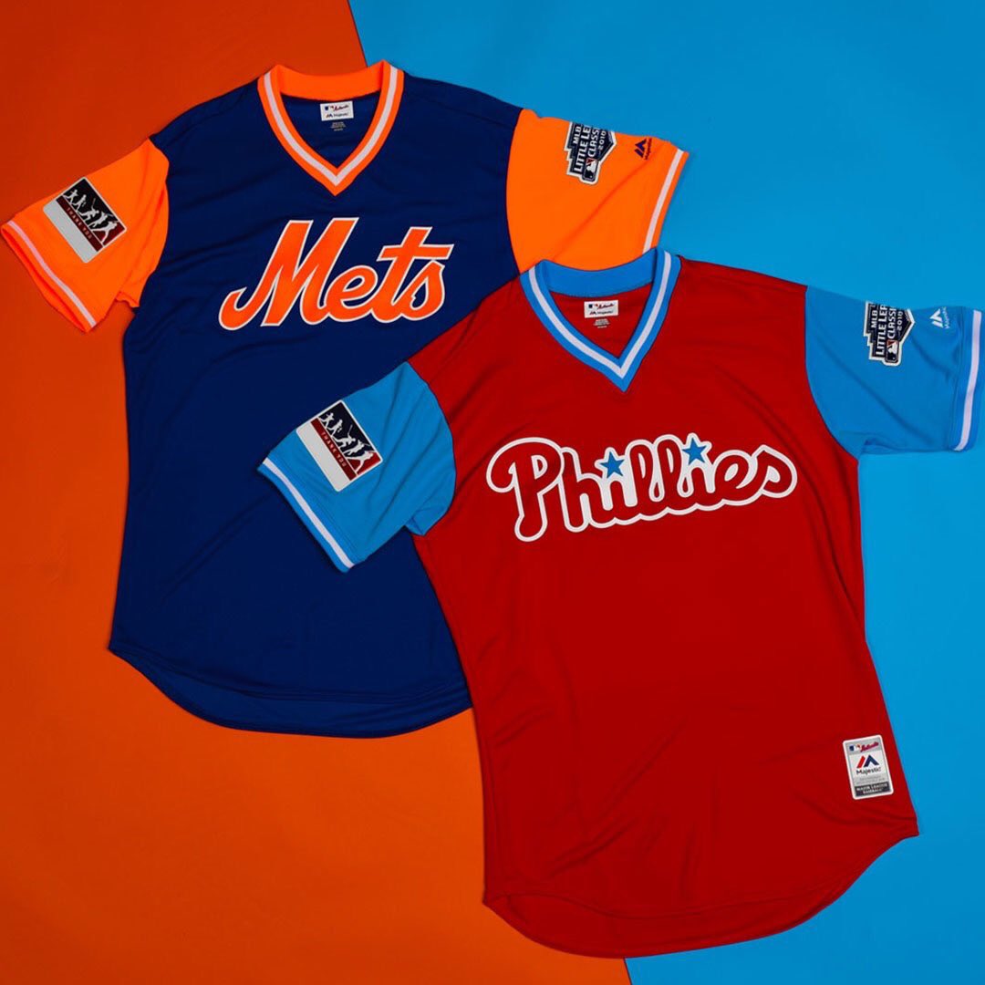 UNISWAG on X: The @Mets & @Phillies will wear their Players Weekend  jerseys for the #LittleLeagueClassic Grab yours here:   #uniswag  / X