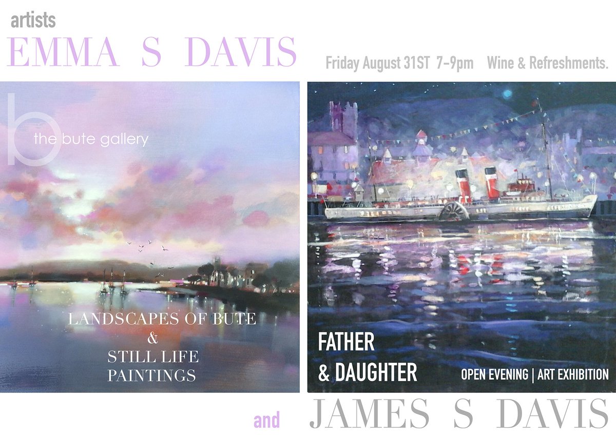 bute_the's tweet photo. A Family Affair!  Emma S and James S Davis, Father and Daughter Exhibition - https://t.co/tHKou1nitL