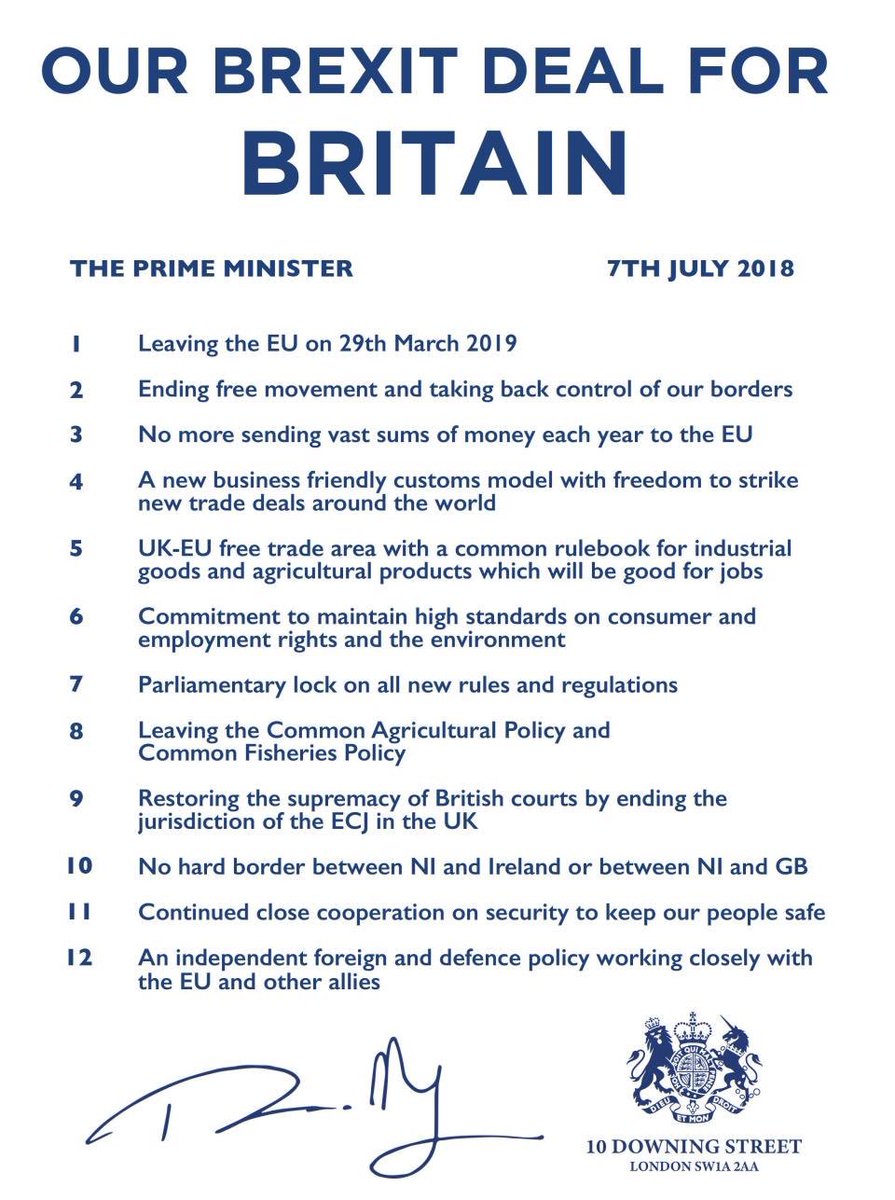RobbieGibb's tweet photo. Nobody else in British politics has a detailed plan for our future relationship with the EU that: delivers on the instruction of the British people; commands sufficient support in Parliament; and is negotiable with the EU. (1/2) #DealForBritain #RoadtoBrexit https://t.co/r5m0xy8Qlu