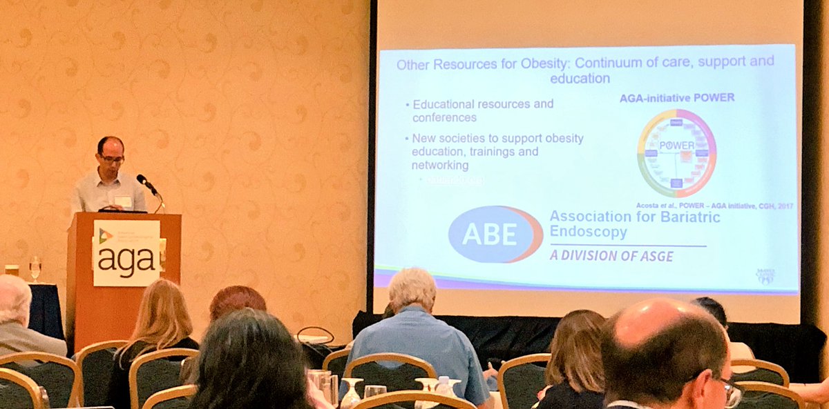 ABEbariatric's tweet photo. Thanks Dr. Andres Acosta for reminding everyone at #Freston18 that @ABEbariatric is a great way of staying up to date with latest endoscopic therapies for obesity. https://t.co/t3a1mIW1rr
