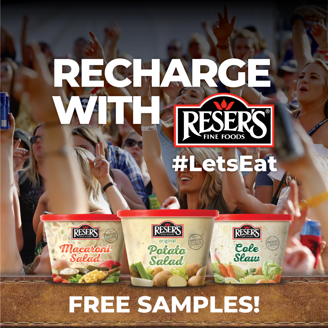 Resers's tweet photo. This weekend at #BWCMF has flown by but that's what happens when we are enjoying #CountryMusic &amp; meeting amazing #music #fans in our home state of #Oregon! If you have not stopped by our @Resers #Recharge for some of our delicious #free #samples today is the last day! #LetsEat https://t.co/HEn0sYJtVo