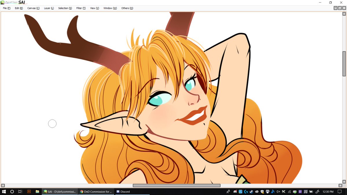 TotalPartyKomic's tweet photo. Getting back to commission work! Yey! Here is @spectacles_ak Tiefling druid :3 #WIP #Dnd https://t.co/RjkAQClFNp