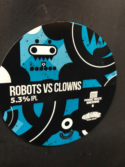 OverThere_world's tweet photo. We are open until 10pm this evening! Serving a selection of craft beers including @MagicRockBrewCo collaboration with @GiganticBrewing #robotsvsclowns along with a selection of wines, gins and spirits @YV_Wine @MarstonsBrewery https://t.co/moKXCwaeRF