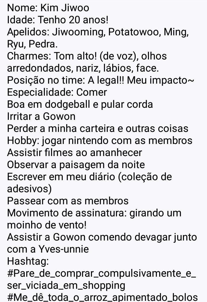 chuubrazil's tweet photo. [#TRANS] 19.08.18 - Perfil da Chuu que vem nos cards!

© kor-eng: AdoreLoona
Eng-pt: ChuuBrazil https://t.co/HD6LInEjit