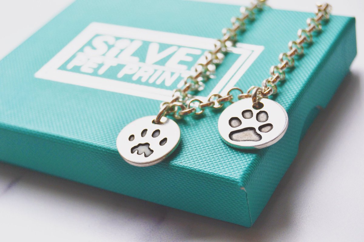 petprintsuk's tweet photo. Two unique paw prints perfectly stamped onto sterling silver charms 🐾 https://t.co/owUUo7dsPo