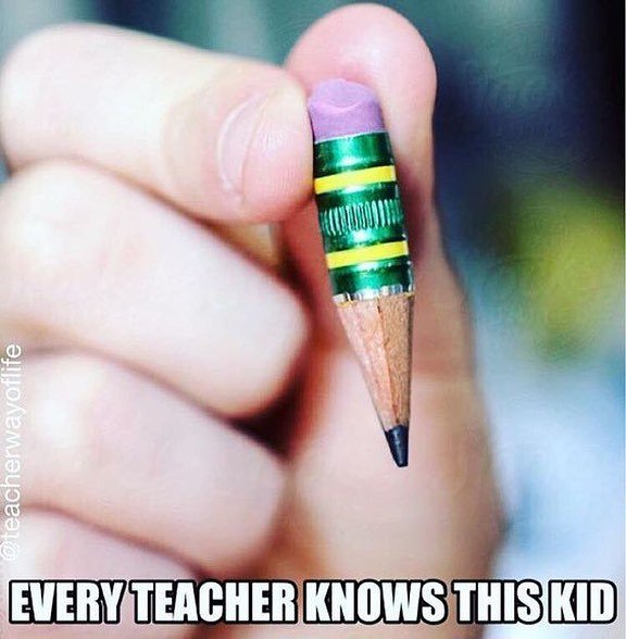 TeachWritingORG's tweet image. Have you ever had a student who used a pencil that looked like this??! ✏️ “Umm, no, that is NOT going in my sharpener!” Funny @teacherwayoflife 😂!
.
.
.
.
#teacherhumor #teacherfunny #writingteacher #iteachela #iteachwriting #iteachelementary #iteach… ift.tt/2vXPa4l