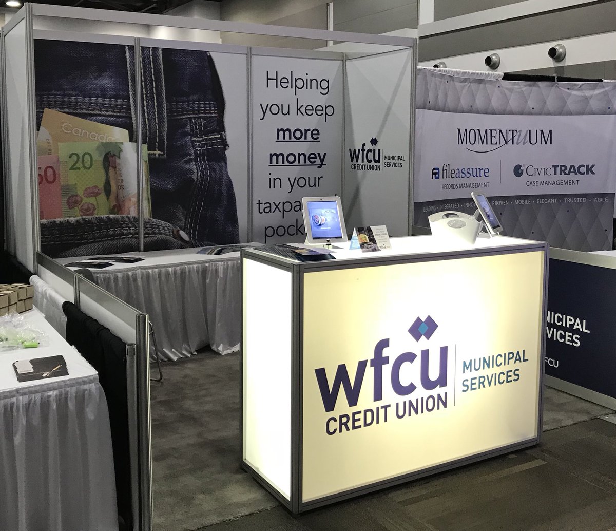 malmberg_chris's tweet photo. @WFCUCreditUnion booth 609 is ready for action at #AMOConf18 https://t.co/3sAsTSQohv