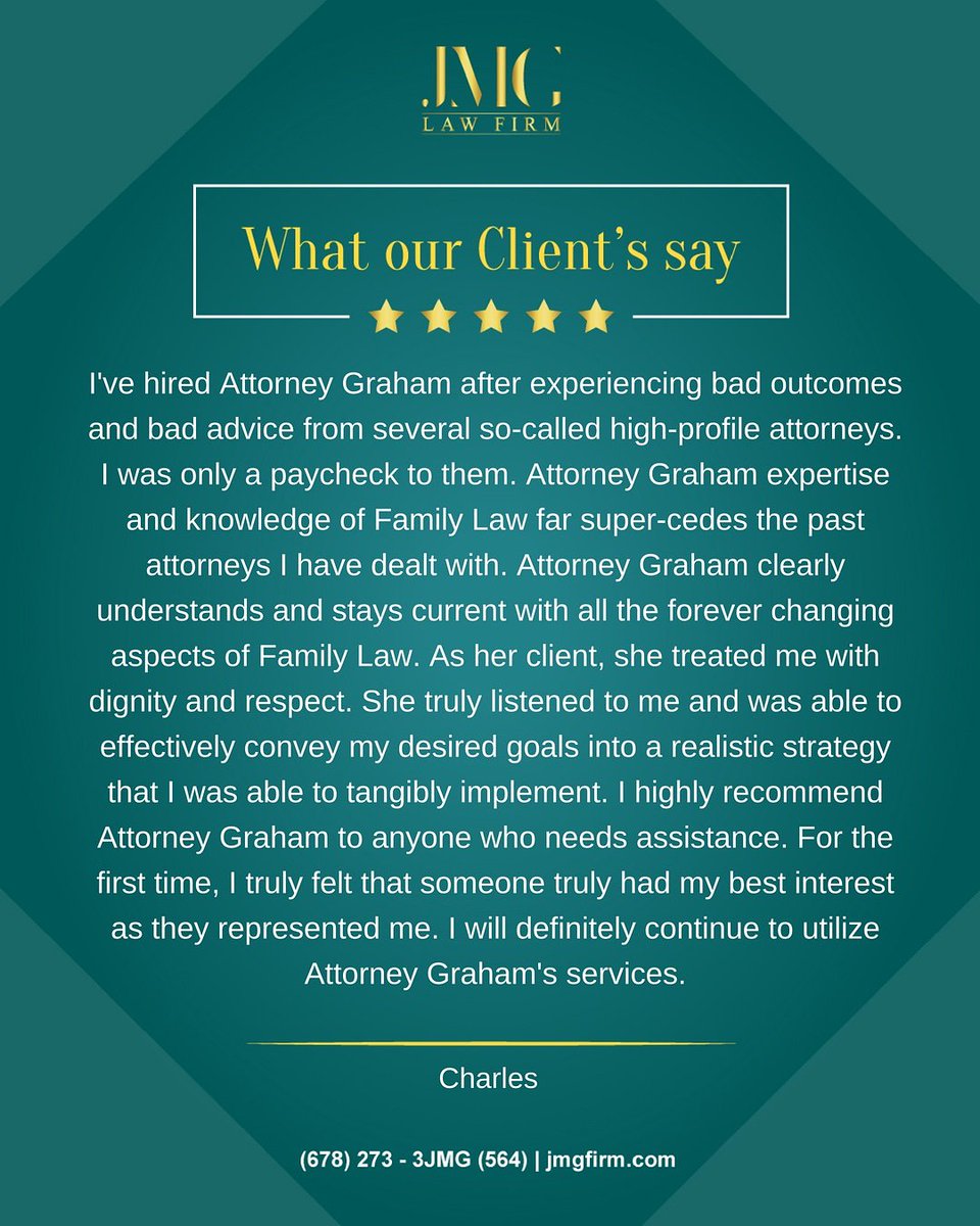 JMGLawFirm's tweet photo. We pride ourselves in making sure our clients experience the best service there is! Contact our office today!#FamilyLaw #PersonalInjury #EstatePlanning #Probate #ProbatingEstates #Attorney #Divorce #Modification #Visitation #ChildSupport #Custody #Children #Adoption #Legitimation https://t.co/XuuUw274Hx