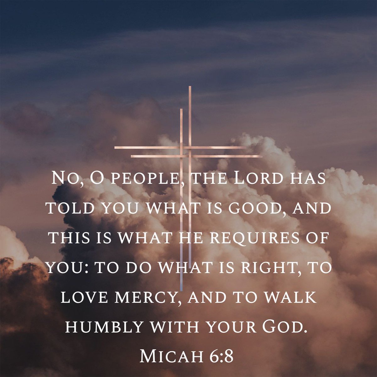 No, O people, the Lord has told you what is good, and this is what he requires of you: to do what i…
bible.com/bible/116/mic.…