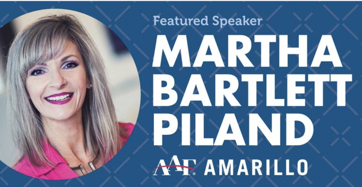 MarthaPiland's tweet photo. I am really excited to speak on #innovation next week at the AAF Amarillo meeting. Looking forward to making some super-creative new friends! #transformotion https://t.co/6lDKRIfgxy https://t.co/dvxngvY4QB