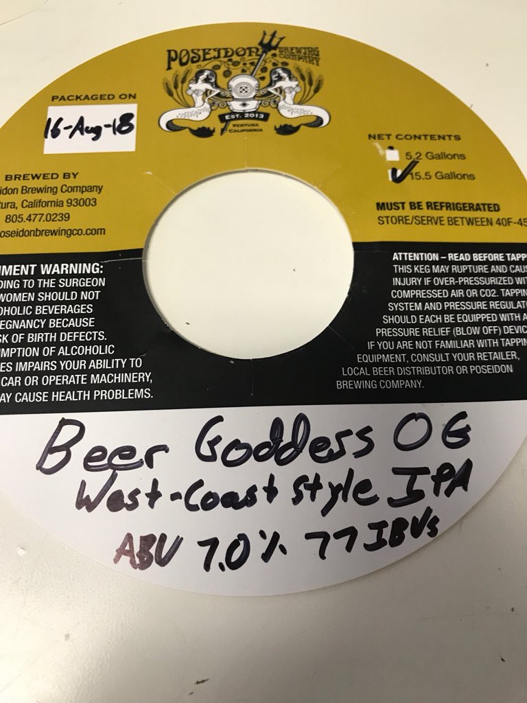 TheBeerGoddess's tweet image. The first ever 6️⃣ Brewery collaboration beer in Ventura County will be revealed tomorrow at Barrelhouse 101! 🍻

“BGOG” (Beer Goddess Original Gangsta’) was brewed with the hops and style of a decade ago. 

bit.ly/2vR5svX 

#craftbeer #vcbeer