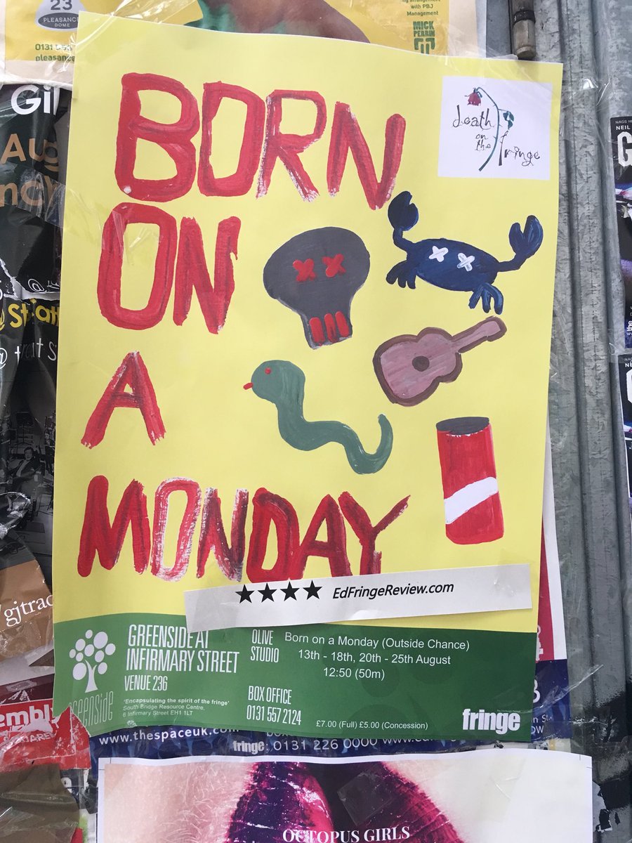 ChanceOutside's tweet image. Looks even better with our new ⭐️⭐️⭐️⭐️ review tacked on! #deathonthefringe #intotheunknown #greensidefamily