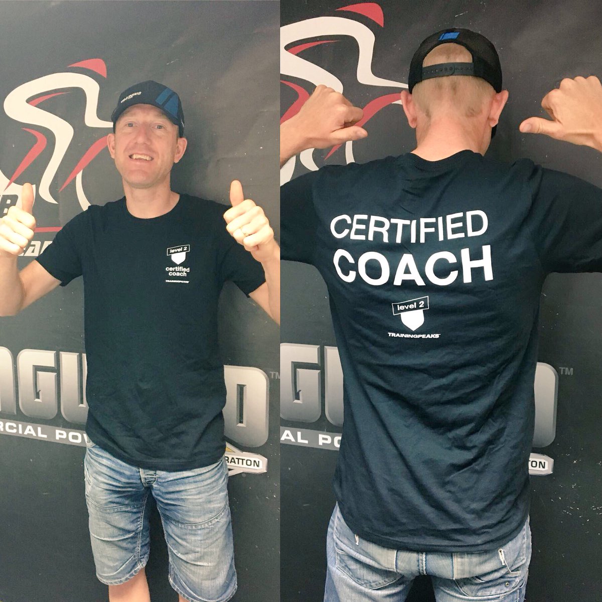 BottrillMatthew's tweet photo. Thanks @TrainingPeaks for the hat and tee-shirt #level2Coach #worldClassCoaching #smashitup #lovemyjob https://t.co/pntgVTlIXo