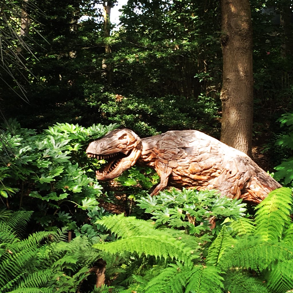 WildGuildford's tweet photo. Has anyone else found this dinosaur @RHSWisley yet? Just follow its huge footprints up the hill... https://t.co/LgI7n8gZFZ