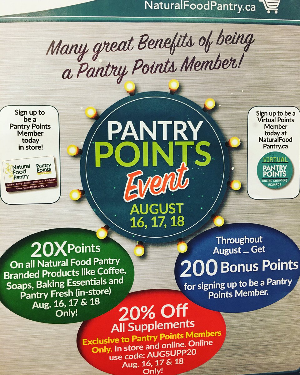 Natural Food Pantry On Twitter Don T Forget To Stop By One Of