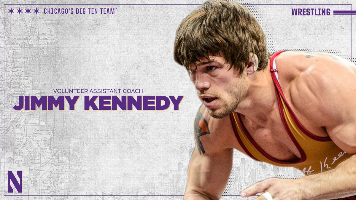 NUWrestle's tweet image. Three-time All-American. 
Illinois native. 
Northwestern volunteer assistant coach. 

Welcome @JimmyKennedy60 to the #B1GCats family 👋

📰 | bit.ly/NUKennedy