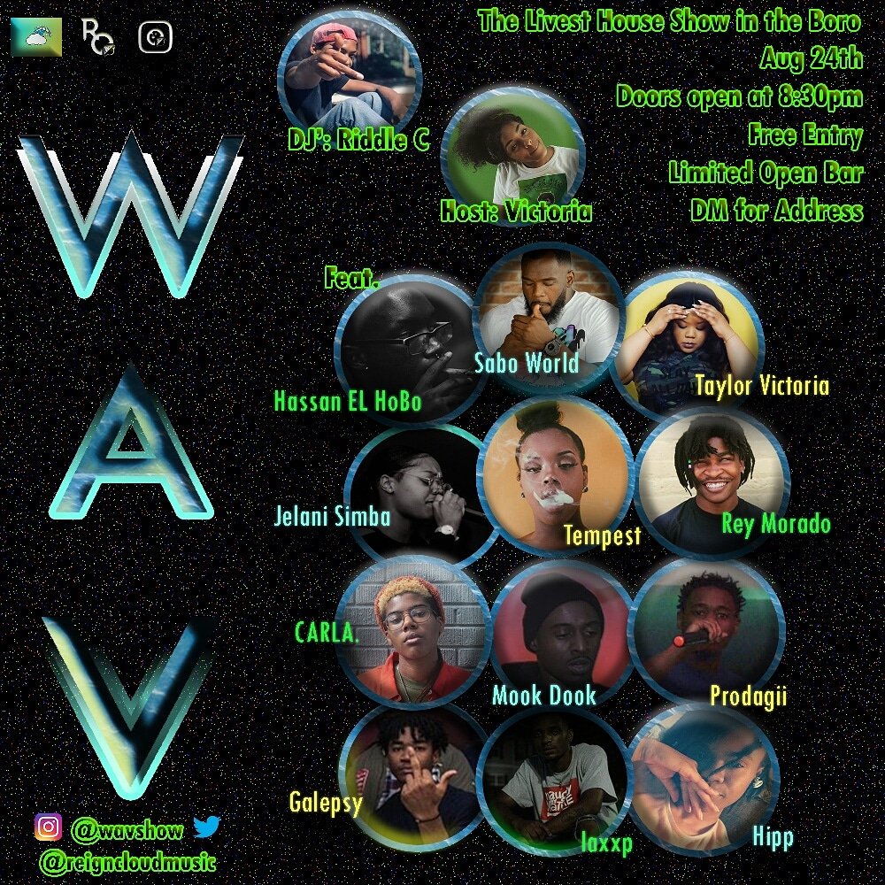 Rey_Morado's tweet photo. #WAV8 hits next week this just a warning. Free entry & a limited open bar plus fye talent and a one of a kind experience. I kno imma show out on the 24th ๐ @wavshow @wavshow @wavshow ๐ https://t.co/WvWfCqmKQW