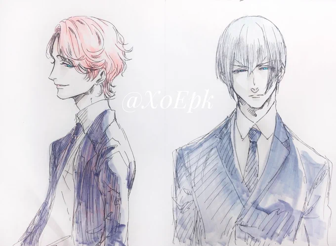 お題箱≫短髪スーツの刀剣男士
スーツ好きだけど描く能力はないのでなんちゃってスーツで許して下さい('ω`)
兼さんも描いてたけど画像の収まり悪かったのでまた分けてあげます〜 