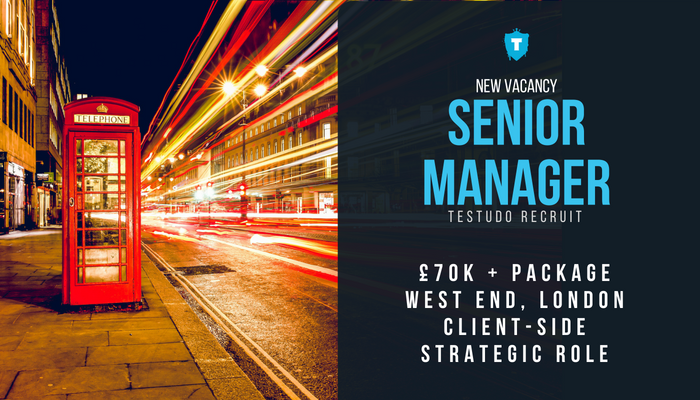 TestudoRecruit's tweet photo. New Vacancy: Senior Manager | Technical Services | Client-side | £70,000 | London | More Info to follow please see the link: https://t.co/vF99iWCmG9 https://t.co/KSXlYV9LJC