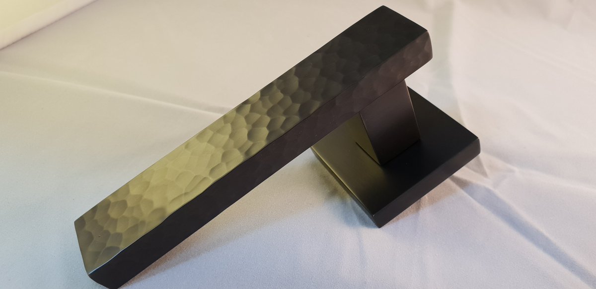 touchironmonger's tweet photo. Bespoke Handles. Hammered by Hand. Lever Handles now available to order in-store. https://t.co/6hLsE1cIYB