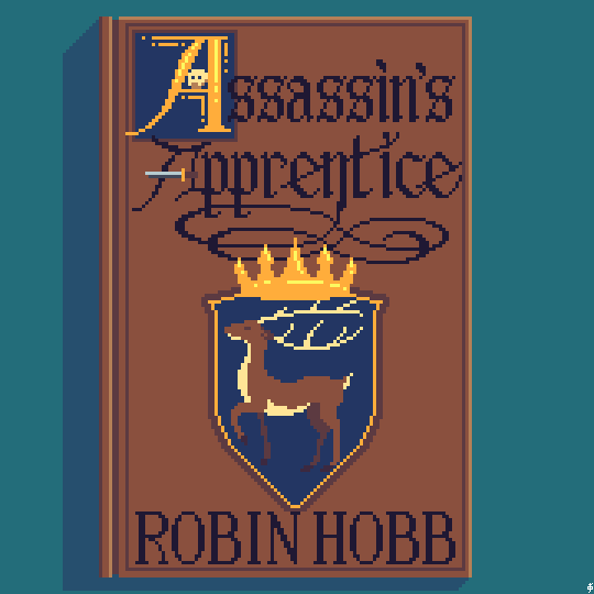 The first book of my favourite series, The Realm of the Elderlings.
#FavouriteBook #pixel_dailies @Pixel_Dailies #pixelart