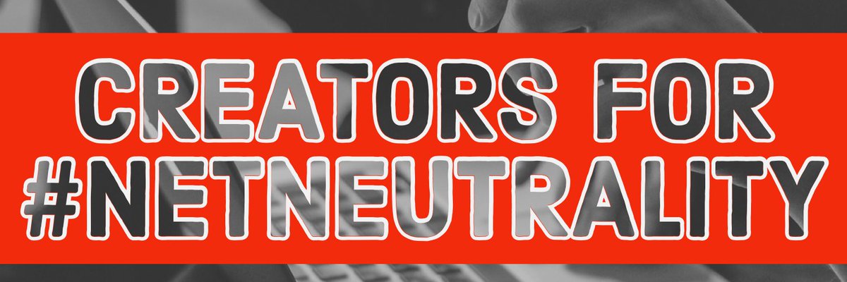 creativeC0NTR0L's tweet photo. Proud to stand with #CreatorsForNetNeutrality to protect the integrity of internet. #TakeCreativeControl https://t.co/JHl1P3o3nj
