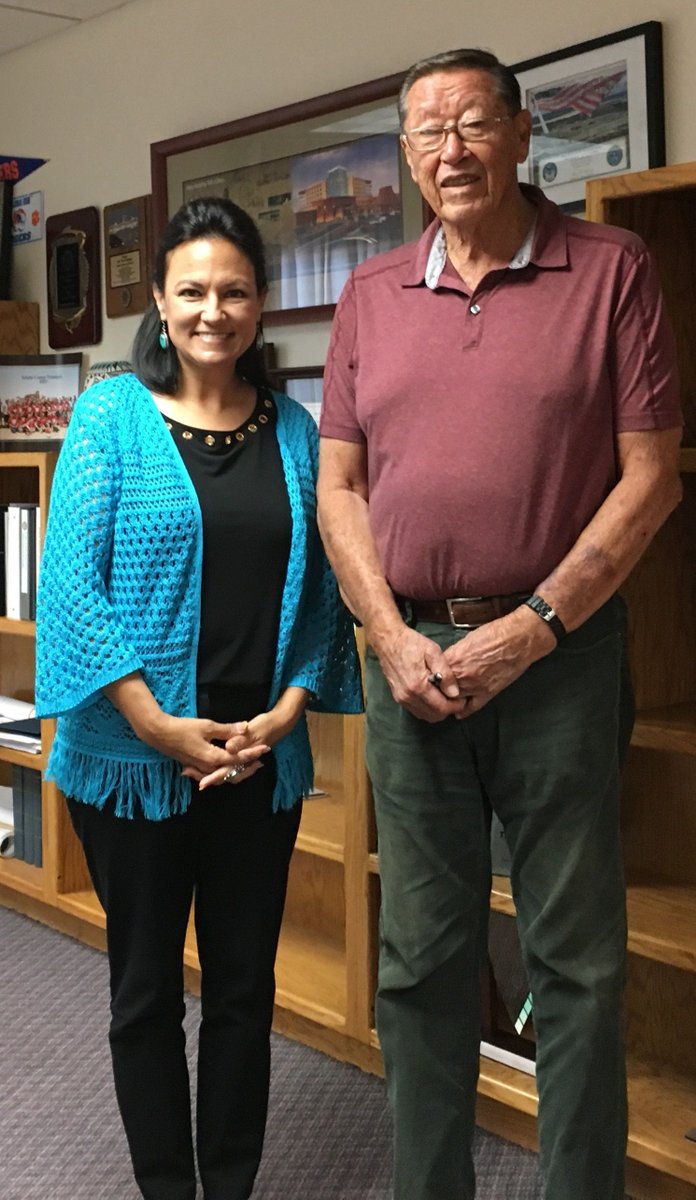 ACFHHS's tweet photo. Commissioner Hovland has been on the road meeting with #ANAgov grantees and listening to their stories. Here’s a pic from her time in NM earlier this week with Governor Benavides of the Pueblo of Isleta. https://t.co/BM6LkoQ2qL