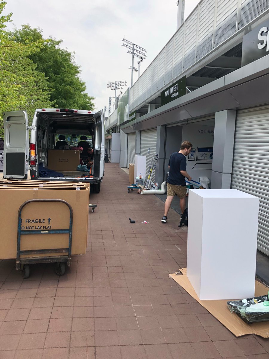 mvpinteractive's tweet image. Setup Day! #USOpenTennis #BTS #Experientialtech #MVPinteractive